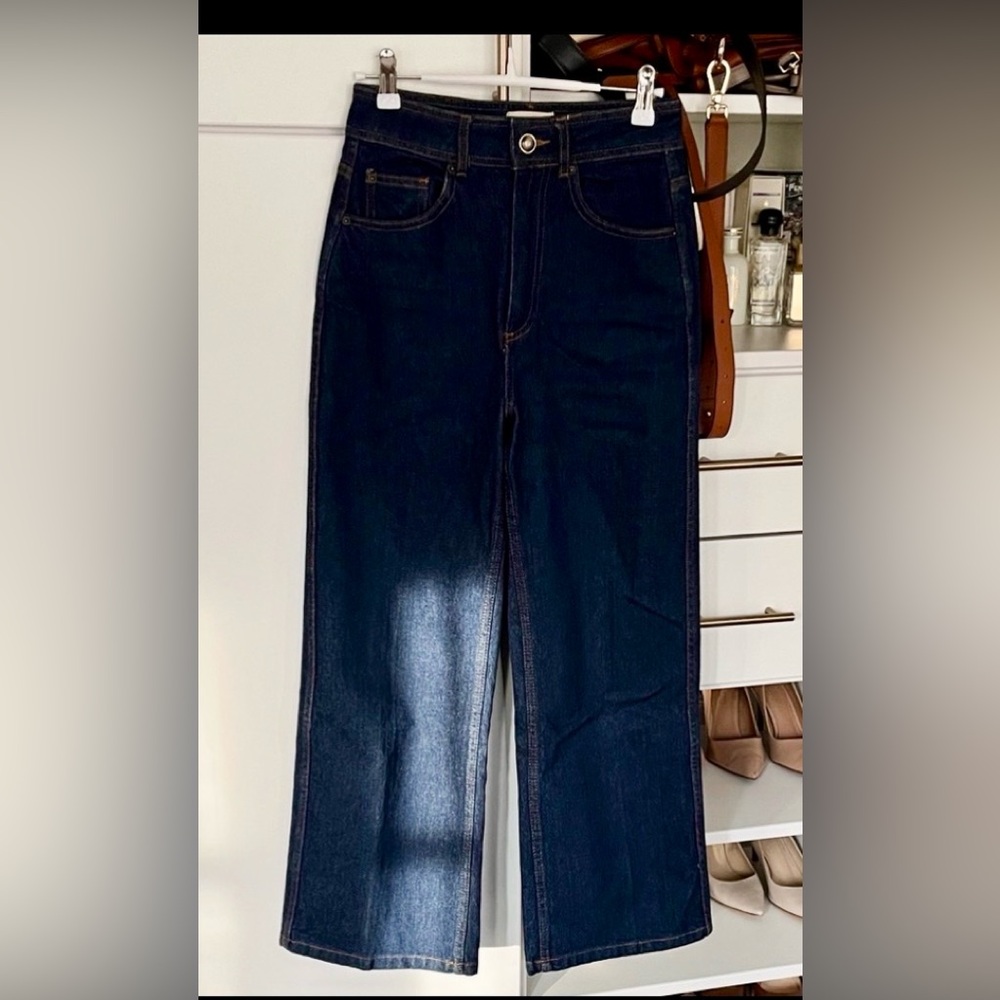 Sezane cropped flare Blue Women's Jeans